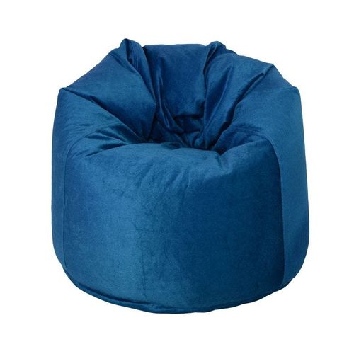 Luxe Decora Premium Suede Velvet Bean Bag With Polystyrene Beads Filling (XX-Large) - Dark Blue