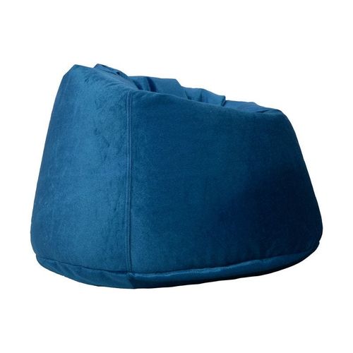 Luxe Decora Premium Suede Velvet Bean Bag With Polystyrene Beads Filling (XX-Large) - Dark Blue