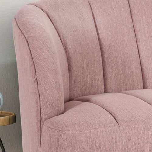 Chevalier 1 seater Wide Recessed Arm Loveseat fabric - Peach - L 125cm x W 72cm x H 78cm