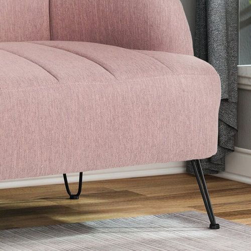 Chevalier 1 seater Wide Recessed Arm Loveseat fabric - Peach - L 125cm x W 72cm x H 78cm