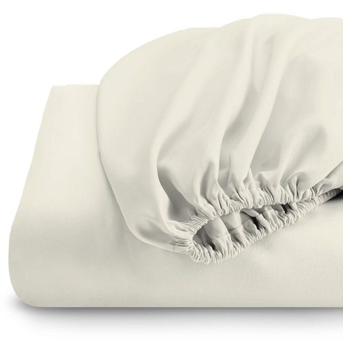 Cotton Home 1pcs fitted sheet Super Soft 120X200+25cm Ivory