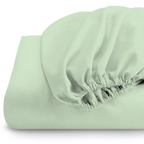 Cotton Home 1pcs fitted sheet Super Soft 180X200+30cm Green