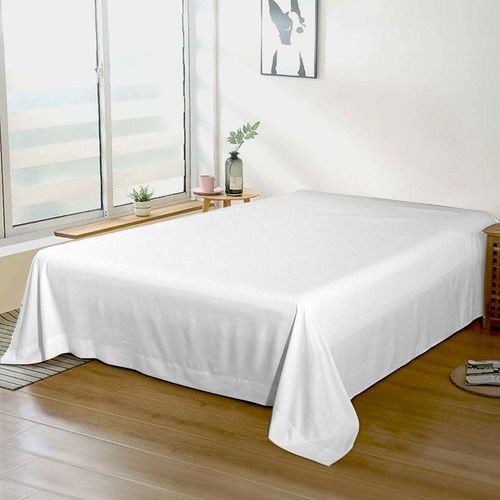 Cotton Home 1pcs Flat Sheet Super Soft 160X220cm White