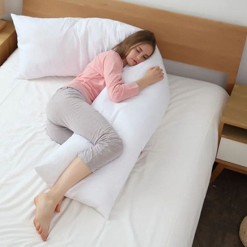 Cotton Home Downproof Body Pillow with Black Cord -45x145cm