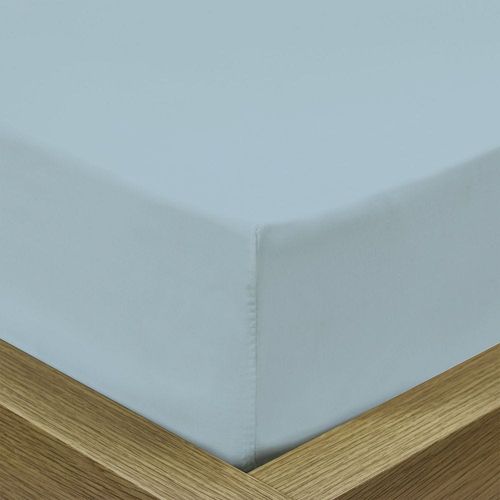 Cotton Home 3 Piece Fitted Sheet Set Super Soft Metallic Blue King Size 180X200+30cm with 2 Pillow case