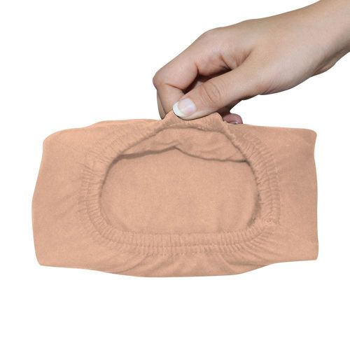  Jersey 1PC Fitted Sheet Beige- 180x200+30, 2pc Pillowcase 48x74+12cm