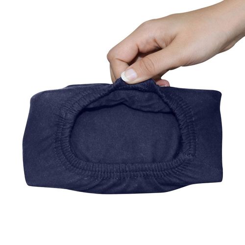 Cotton Home Jersey 1PC Duvet Cover Navy Blue-220x220, 2pc Pillowcase 48x74+12cm