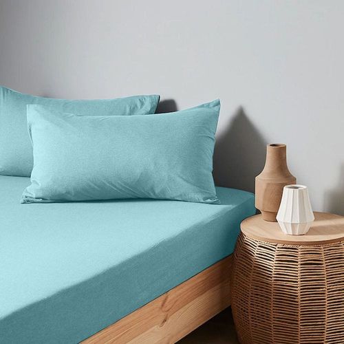 Cotton Home Jersey 1PC Duvet Cover Mint Green-220x220, 2pc Pillowcase 48x74+12cm