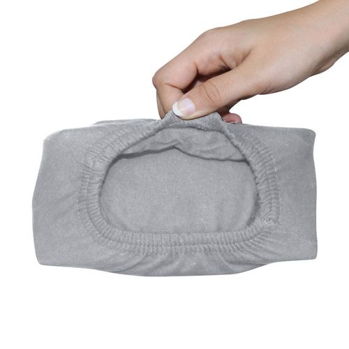 Cotton Home Jersey 1PC Duvet Cover Grey-220x220, 2pc Pillowcase 48x74+12cm