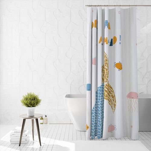 Cotton Home Microfiber Shower Curtain-DS04