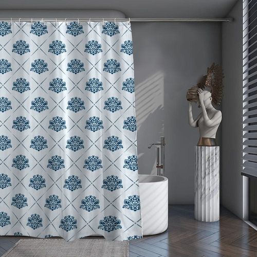 Cotton Home Microfiber Shower Curtain-DS07