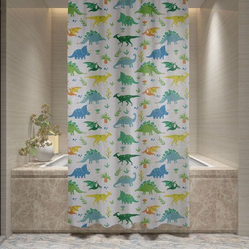 Cotton Home Microfiber Shower Curtain-DS09