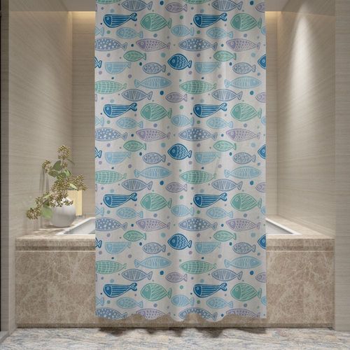 Cotton Home Microfiber Shower Curtain-DS10