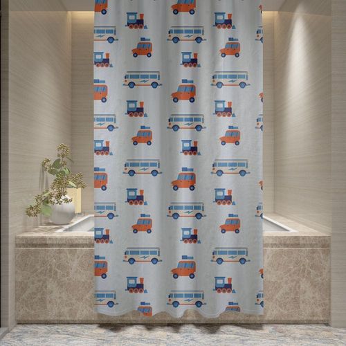 Cotton Home Microfiber Shower Curtain-DS11