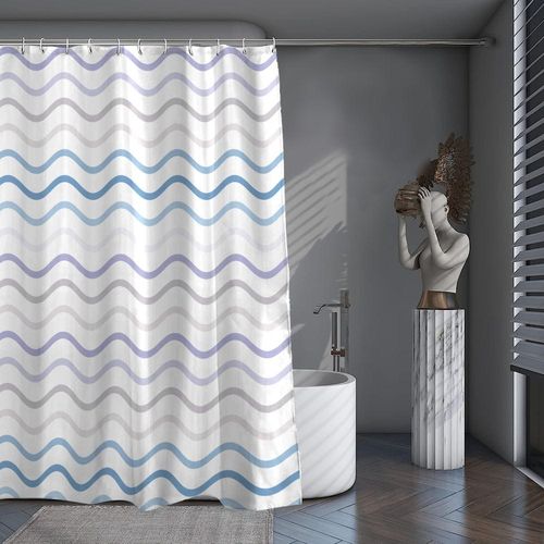 Cotton Home Microfiber Shower Curtain-DS14
