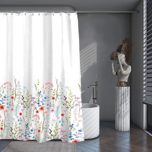 Cotton Home Microfiber Shower Curtain-DS15