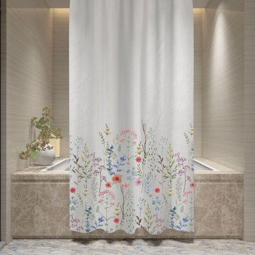 Cotton Home Microfiber Shower Curtain-DS15