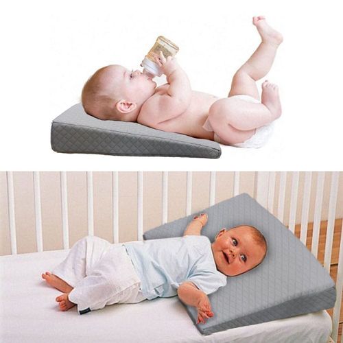 Smooth Wedge Memory Foam Pillow- Grey
