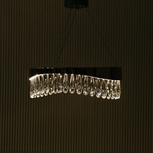 Tara Mx Crystal Led Aluminium Chandelier