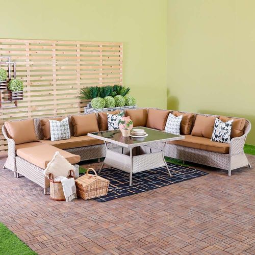 Alvea 7-Seater Outdoor Sofa Set - 2 Years Warranty
