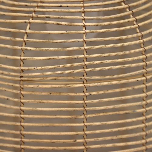 Wicker Barrel Lantern With Led Bulb , Large D30*48Cm