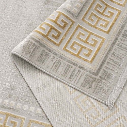 Rugs Deep 158X230 Grey / Gold