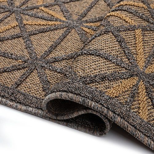 Rugs Scandi 100X300 Cm  - Antrasit / Gold 