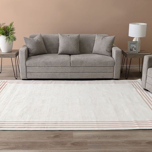 Rugs Simge 240X340 White / Pink