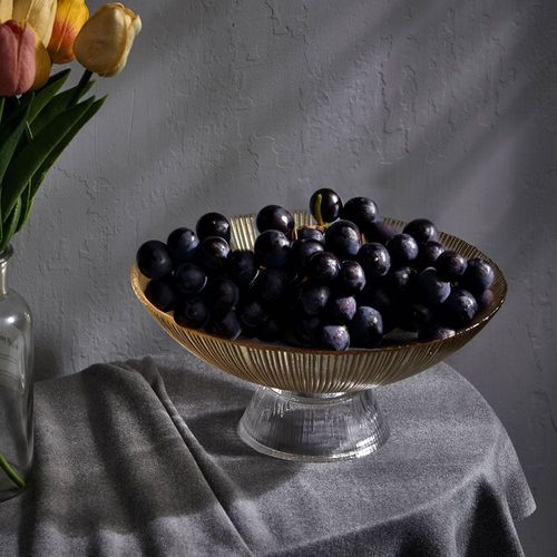Abriz Bowl Clear Glass  24.7 X 24.7 X 11.3 CM