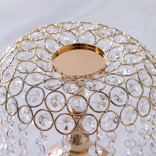 Seletti Crystel Candle Holder Gold 20x20x33 Cm