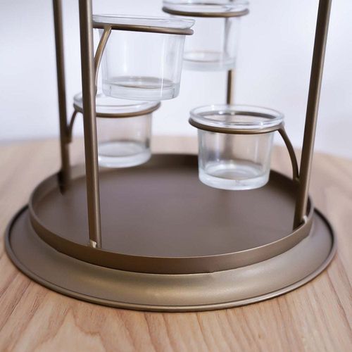 Aleeza Metal Candle Holder 23 X 23 X 49 Cm - Brass