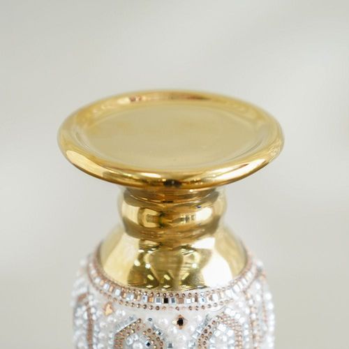 Abriz Candle Holder Gold-9.8 x 9.8 x 25 Cm 