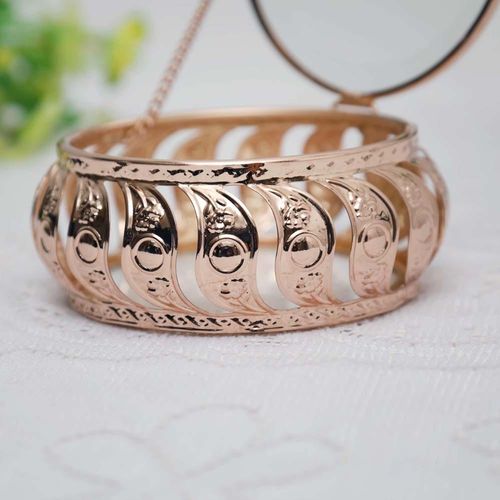 Caroline Round Jewellery Tray Soft Gold 11x11x5.5CM