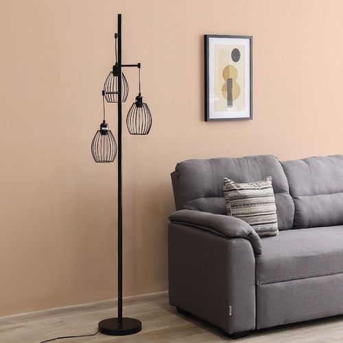 Nicholas Metal Floor Lamp Black -Fl41811