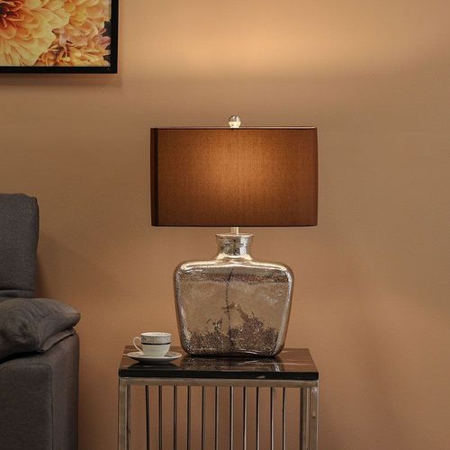 Jonathan Glass Table Lamp Silver 43X25.4X63.5Cm 