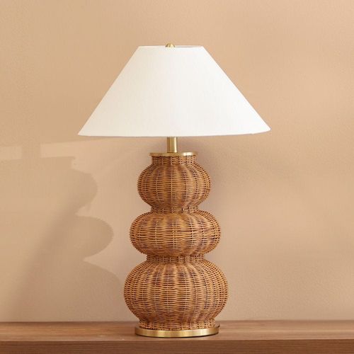 Jonathan Rattan Table Lamp Brown 43X43X71Cm 