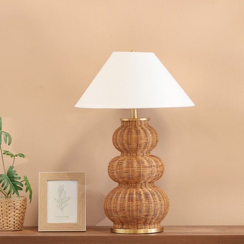 Jonathan Rattan Table Lamp Brown 43X43X71Cm 