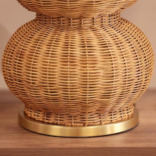 Jonathan Rattan Table Lamp Brown 43X43X71Cm 