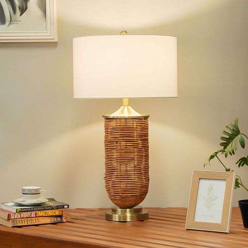 Jonathan Rattan Table Lamp Brown 43X43X78.5Cm 
