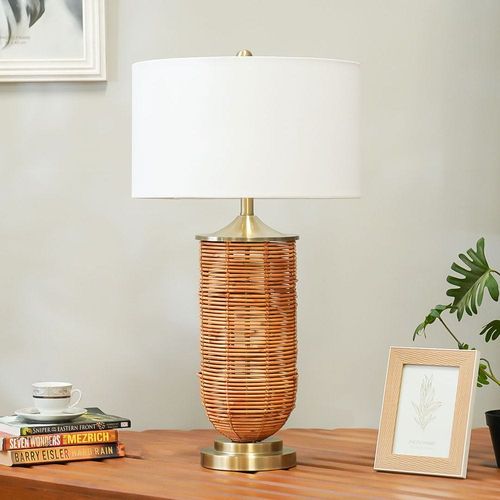 Jonathan Rattan Table Lamp Brown 43X43X78.5Cm 