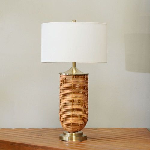 Jonathan Rattan Table Lamp Brown 43X43X78.5Cm 
