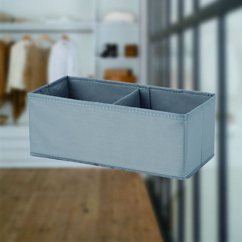 Magnus  2 Section Closet Drawer Organizer Grey 13X28X10Cm 