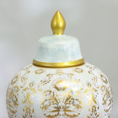 Muraqqa Pot With Lid Multicolor 19.5X19.5X35Cm 
