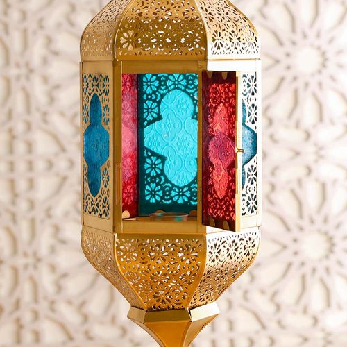 Sahara Hanging Lantern Multi-colour 20.5x20.5x40.5 Cm