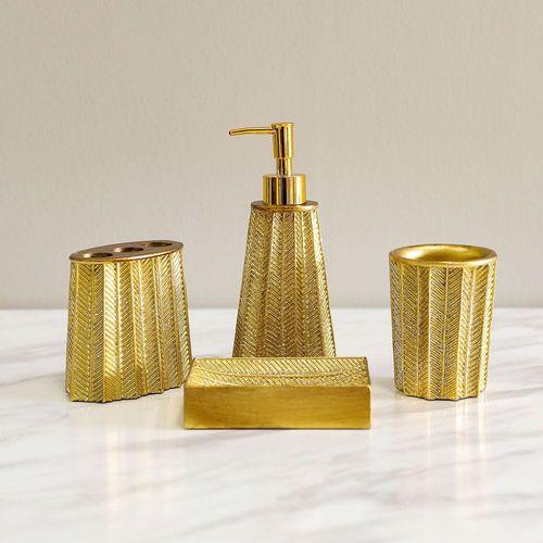 Elliana 4 Pcs Bath Accessories Set Gold