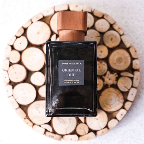 Renaissance 500ml Reed Diffuser W/Wood Lid,Oriental Oud C2125