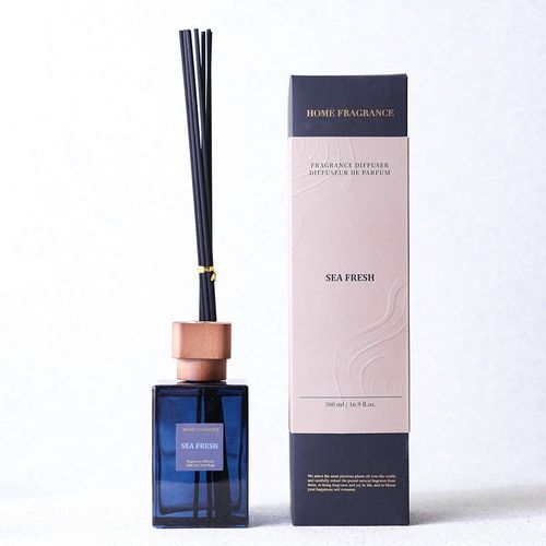 Renaissance 500ml Reed Diffuser W/Wood Lid,Sea Fresh C2125