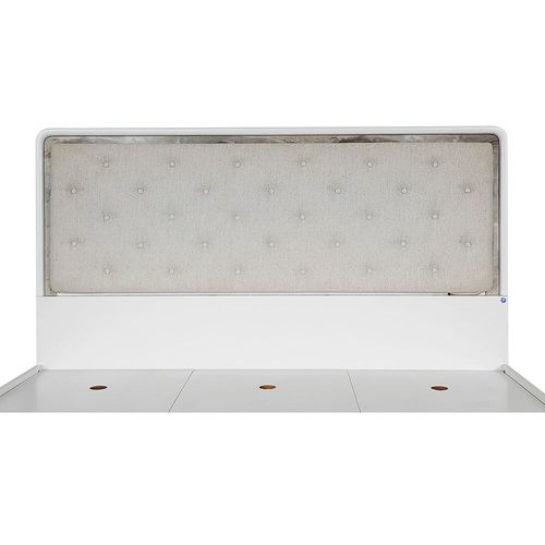 Gingko 180X200 King Bed - Matte White / Gold