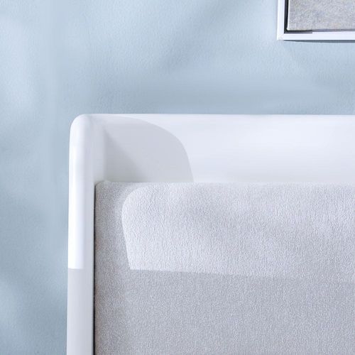 Eliza 150X200 Queen Bed - Matte White / Oak