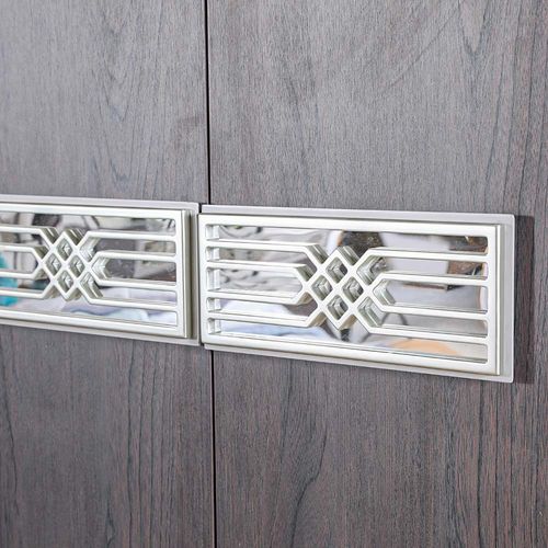 Calvin 6 Door Wardrobe - Grey / Silver